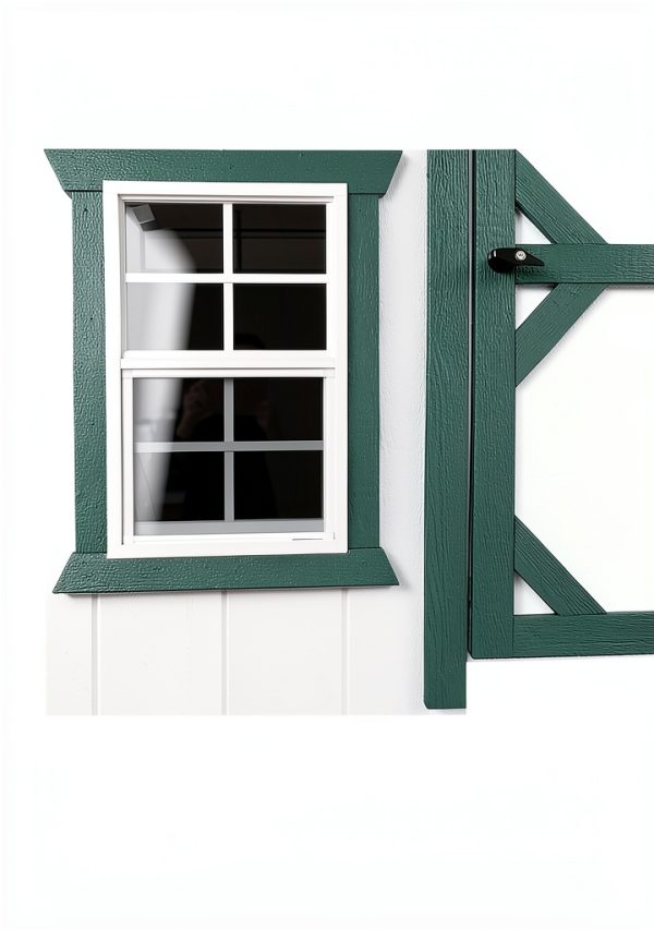 Shed Windows and More 14" X 21" White Flush Mount Tempered Glass, Playhouse Windows, Chicken Coop Windows-5