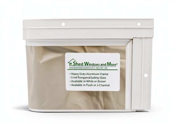 Shed Windows and More 14" X 21" White Flush Mount Tempered Glass, Playhouse Windows, Chicken Coop Windows-4