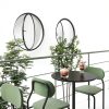 19.7IN Porthole Window with Tempered Glass,360° Circular Rotating Windows,Sliding Windows with Handle For Bathroom/Kitchen/Bedroom/Living Replacement Indoor Ventilated Windows Decorate(Black)-4