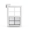 W1421WJ-BX2 14" x 21" J‑Lap Sliding Shed Window White Aluminum Glass-2