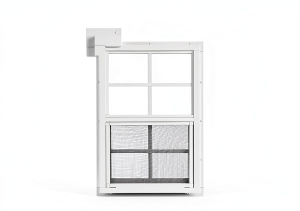 W1421WJ-BX2 14" x 21" J‑Lap Sliding Shed Window White Aluminum Glass-2
