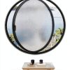 19.7IN Porthole Window with Tempered Glass,360° Circular Rotating Windows,Sliding Windows with Handle For Bathroom/Kitchen/Bedroom/Living Replacement Indoor Ventilated Windows Decorate(Black)-0