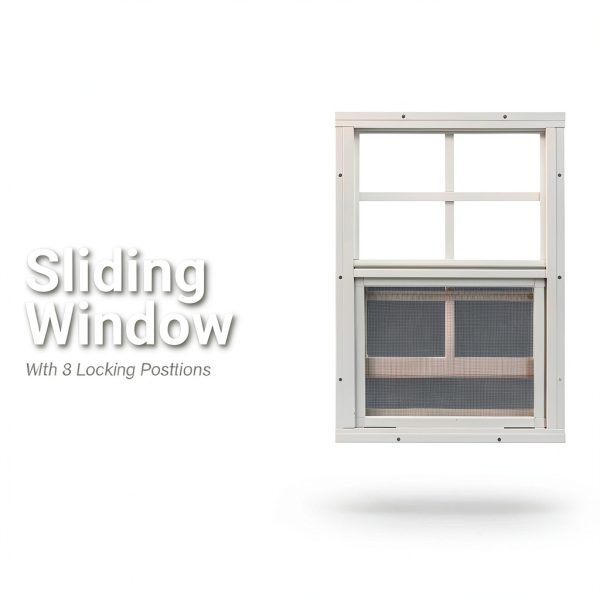 Shed Windows 24x27 Apple Outdoor with Tempered Glass & Aluminum Frame-8