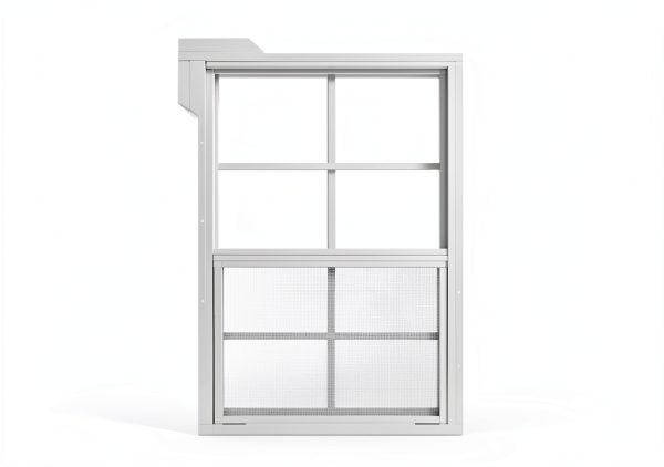Shed Windows 18x27 (1-Pack) | Sliding Windows with Tempered Glass & Screens | Flush Mount, White Aluminum Frames for Sheds, Chicken Coops & Playhouses-1