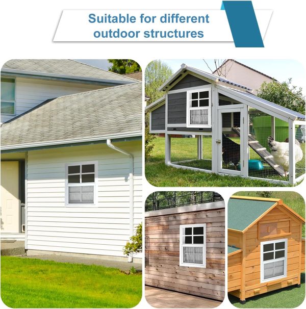 16W x 16H Shed Window JONRIOX Aluminum Sliding with Tempered Glass –-6