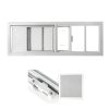 COLORPAPA 2 Pack Shed Windows, 10"x35" Sliding Windows, Transom Window with Tempered Glass for Shed, Chicken Coop, Playhouse, Household, Garage, Barns (White)-3
