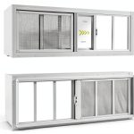 COLORPAPA 2 Pack Shed Windows, 10"x35" Sliding Windows, Transom Window with Tempered Glass for Shed, Chicken Coop, Playhouse, Household, Garage, Barns (White)-0