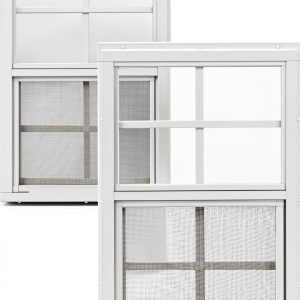 W1421WJ-BX2 14" x 21" J‑Lap Sliding Shed Window White Aluminum Glass-0